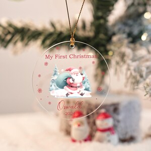 Custom My First Christmas Ornament, Baby&#39;s Ornament, Gift For Christmas, Xmas Tree Decor, Personalized Name Ornament, Baby Ornament Gift