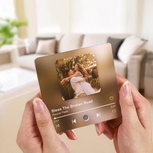 Custom Couple Fridge Magnet, Plays Custom Music Fridge Magnet, Fridge Magnet With Album Cover, Valentine Gift, Gift for Her Him Friends