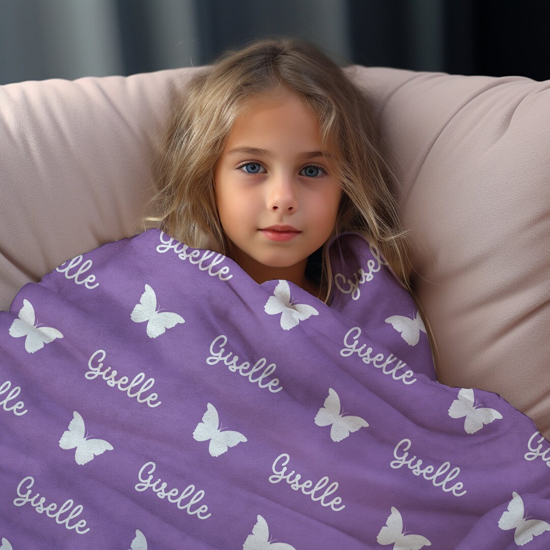 Personalized Blanket With Name,colorful Blanket for Adult/kid/toddler