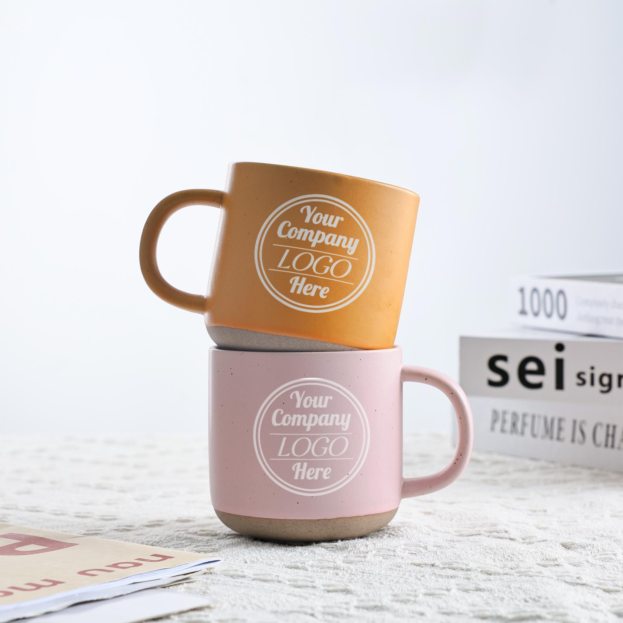 Your Company Logo Here Ceramic Mug, Engraved Logo Coffee Mug, Ceramic Mug, Personalize Mug with Company Logo, Coffee Cups, Business Mugs