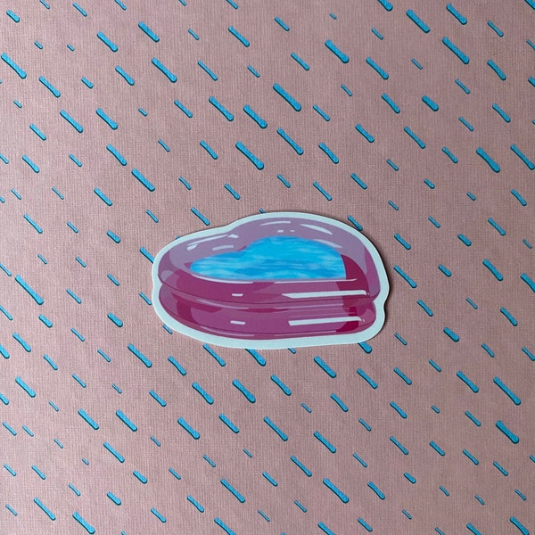 Medium Heart Pool Sticker