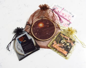 Dark Academia Gift Bundle - Set of 5 | Astrology Aesthetic, Celestial Wall Art, Gifts for Goths, Moon and Stars Illustrations