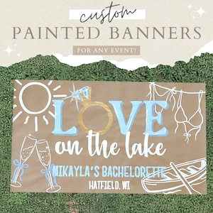 Hand Painted Custom Party Banner, Hand Painted Banner, Hand Painted Craft Paper Banner, Painted Birthday Banner, Bachelorette Banner
