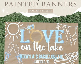 Hand Painted Custom Party Banner, Hand Painted Banner, Hand Painted Craft Paper Banner, Painted Birthday Banner, Bachelorette Banner