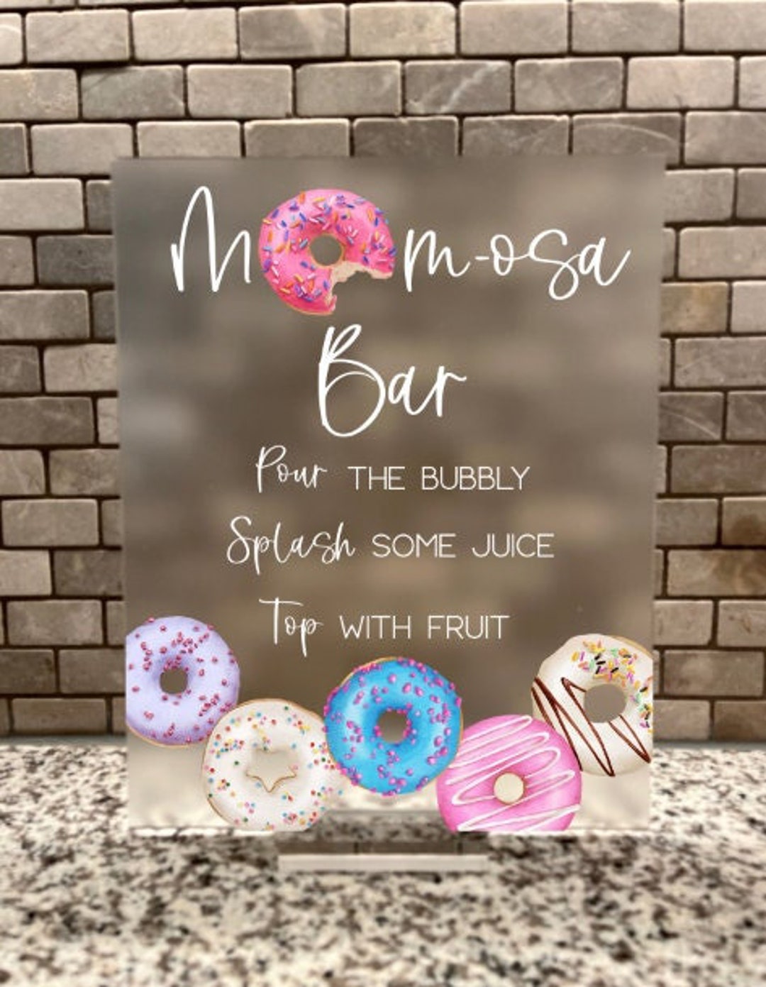 Acrylic Momosa Donut Bar Sign for Baby Shower or Baby Sprinklebaby ...