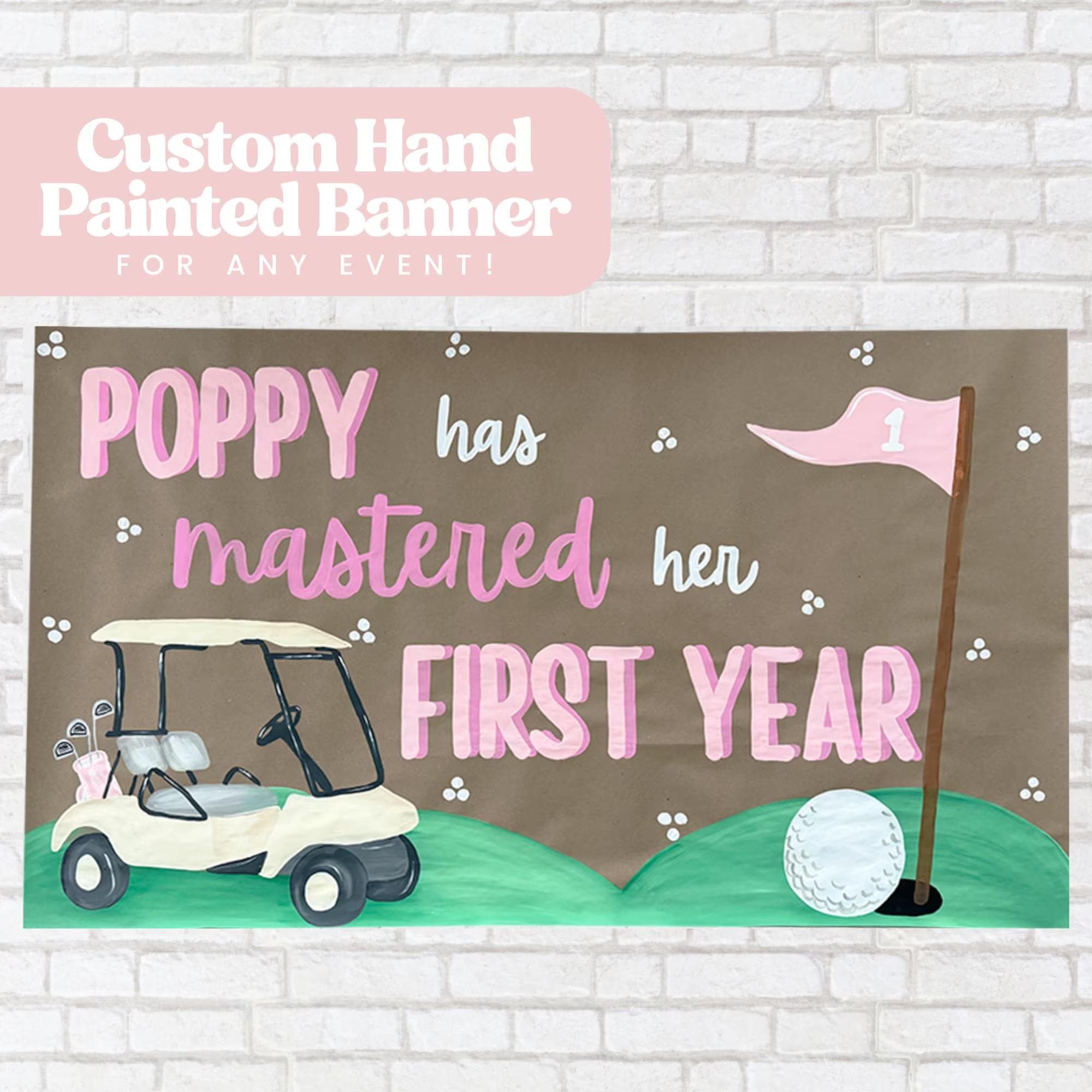 Hand Painted Custom Party Banner, Hand Painted Banner, Hand Painted Craft Paper Banner, Painted Birthday Banner, Bachelorette Banner