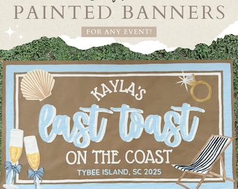 Hand Painted Custom Party Banner, Hand Painted Banner, Hand Painted Craft Paper Banner, Painted Birthday Banner, Bachelorette Banner