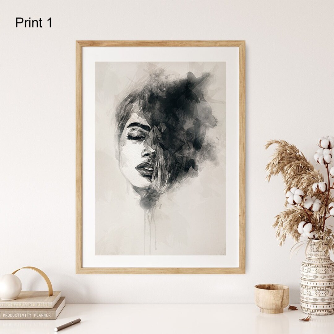 Abstract Woman Painting Abstract Woman Print Abstract Wall Etsy