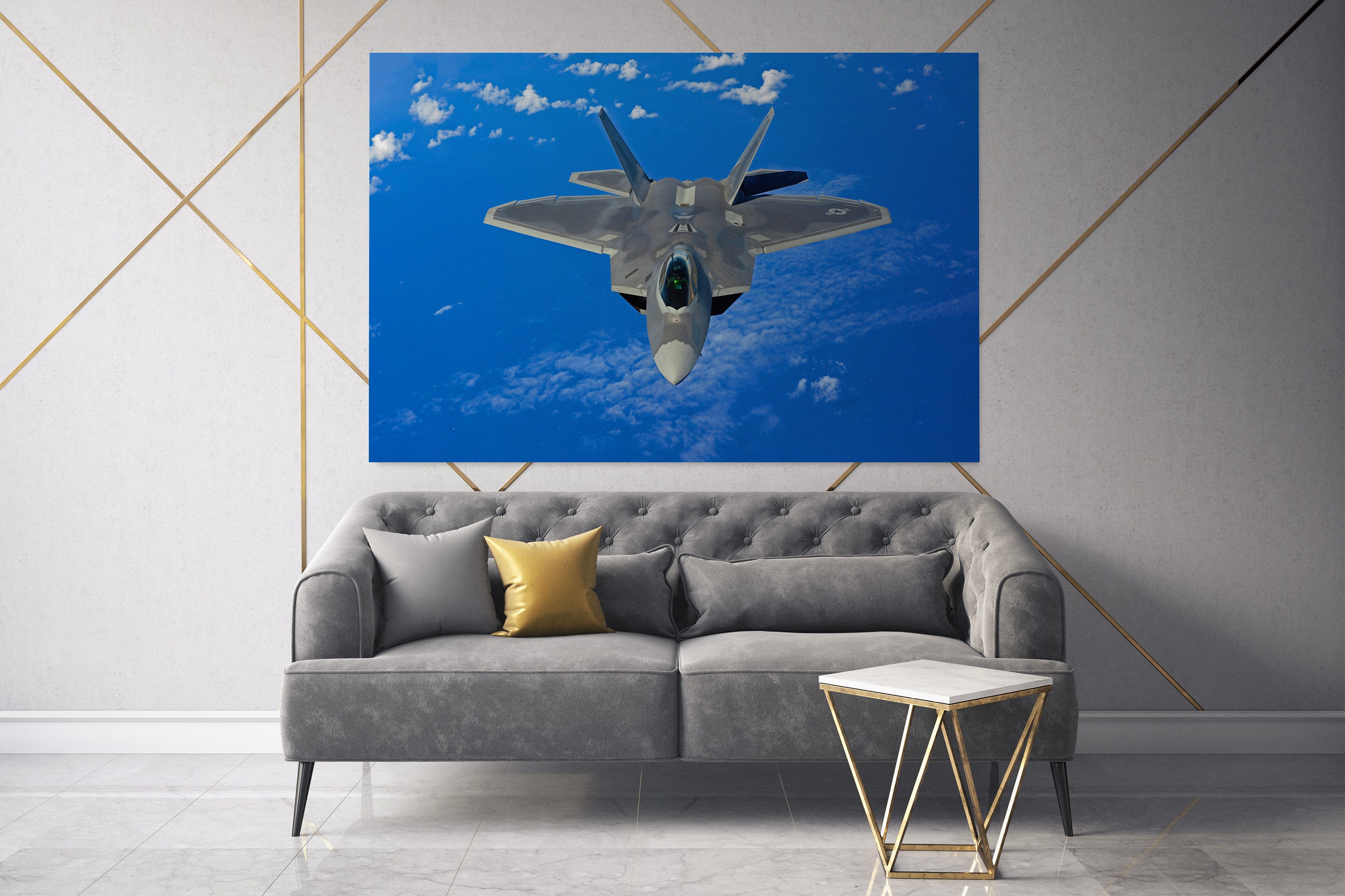 Fighter Jets Wall Decor F22 Raptor Wall Art F22 Art / Etsy