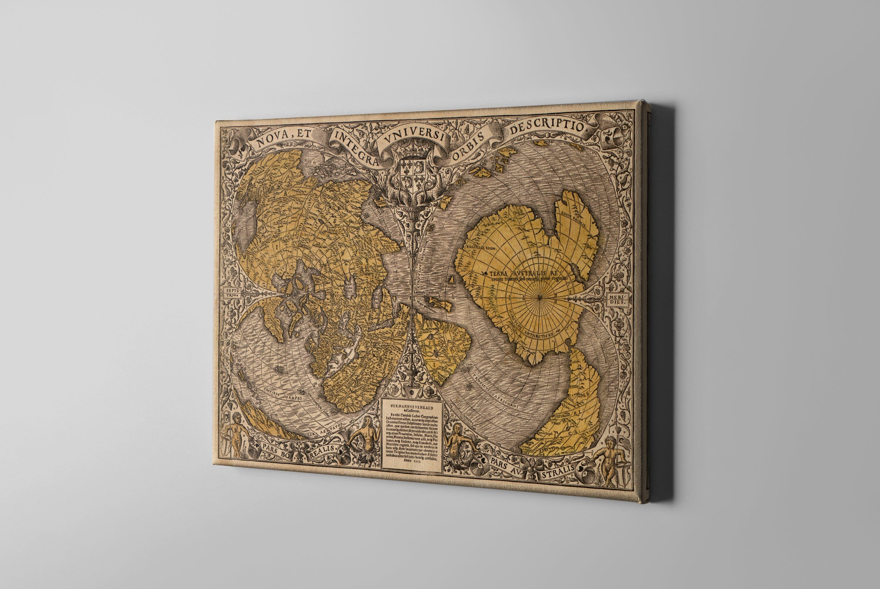 1531 World Map The Oronteus Finaeus Map Poster Canvas Etsy Il Fullxfull.4285104974 Eddi 