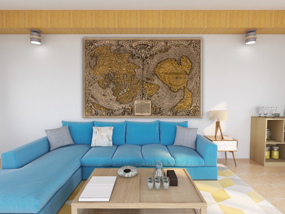 1531 World Map The Oronteus Finaeus Map Poster Canvas Etsy Il 1140xN.4285105260 Qyow 