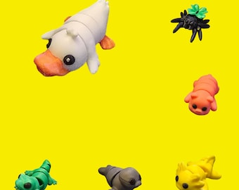 Adorable Articulated Mini 3D Printed Animals - Highly Detailed Desk Companions
