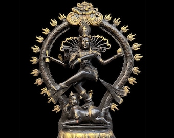 33.4インチのブロンズ製踊るシヴァ像：インドネシアの九面彫刻 - Etsy 日本