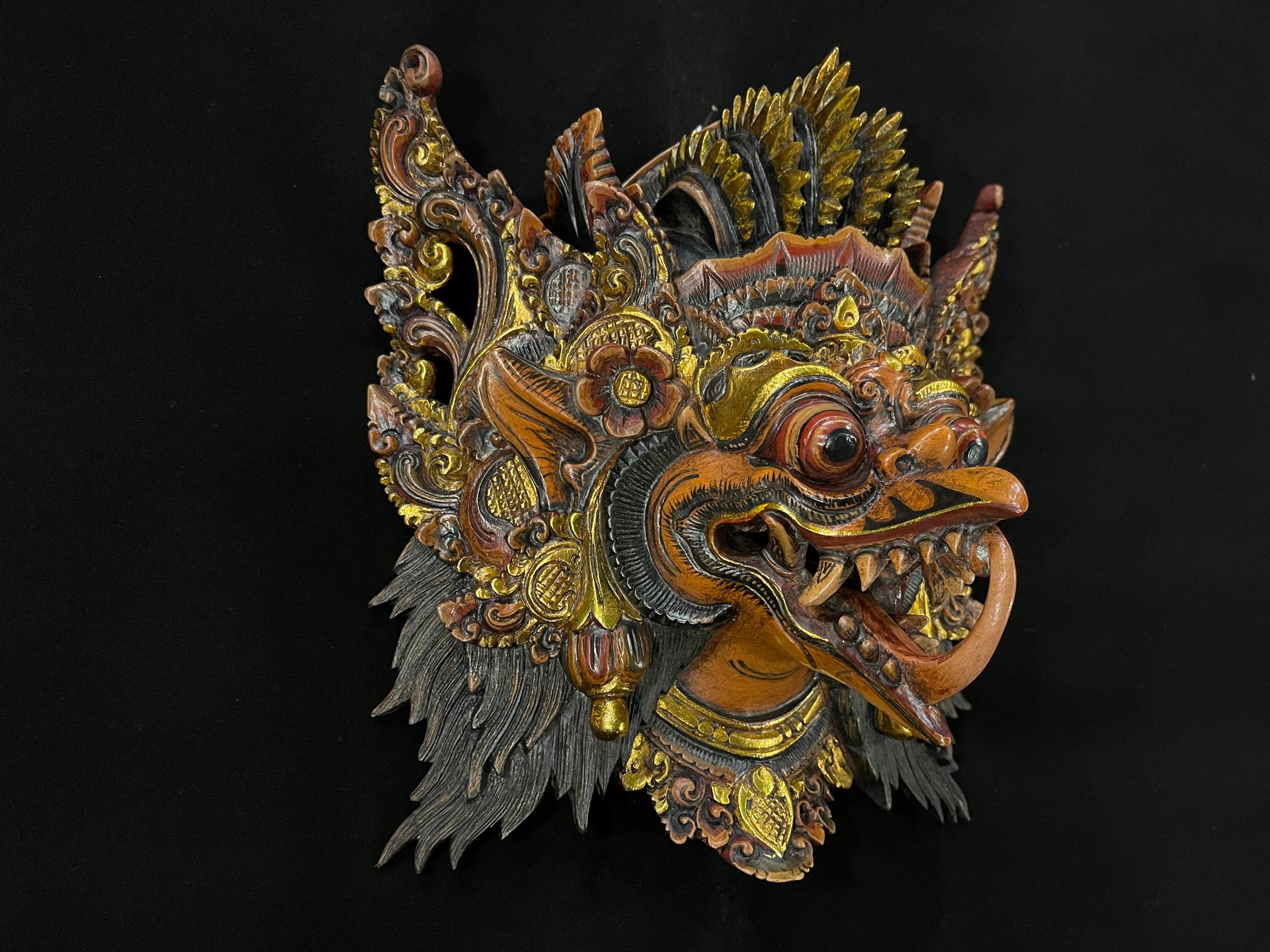33CM Garuda Wooden Mask | Eagle Figurines | Balinese Paksi