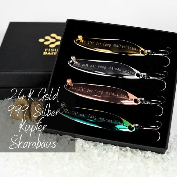 Gift for Anglers Men, High-quality Refined Fishing Lures With Engraving in  a Jewelry Box for Valentine's Day, Birthday, Wedding Anniversary 