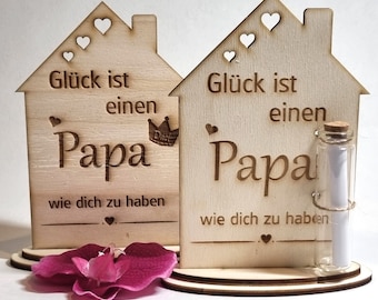 Graviertes Deko-Häuschen für Papa – Das perfekte Geschenk zum Vatertag