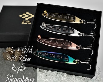 High-quality refined fishing lures, engraved, as a gift for anglers, grandpa, grandfather, Valentine's Day, birthday, Father's Day