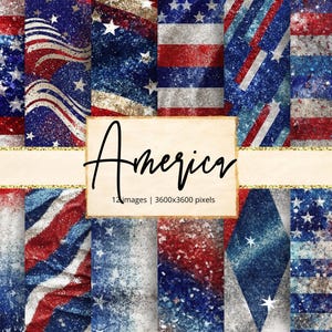 Papel Digital Americano, EUA, Liberdade, 4 de Julho, Vermelho, Branco, Azul, Estrelas e Listras, Americano, Plano de Fundo, Diário de Junção, Álbum de Recortes