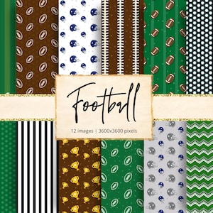 Papel digital de fútbol americano, mariscal de campo, touchdown, deportes, pateador, entrenador, Super Bowl, primer down, gol, rugby, aficionado, fondos, álbum de recortes