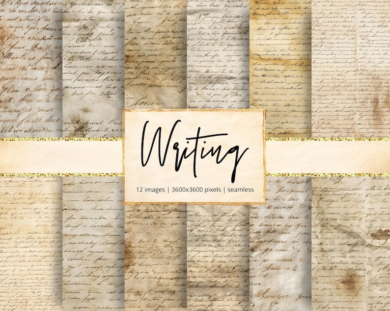 Writing Digital Paper, Handwriting, Script, Calligraphy, Old, Vintage ...