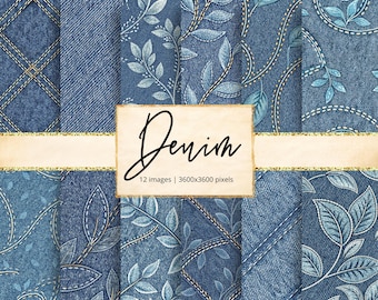 Denim Jeans Fabric Texture Digital Paper, Distressed Denim, Blue Jeans, Vintage Ephemera, Blue Pants, Junk Journal, Scrapbook Paper