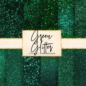 Groene glitter digitaal papier, folies, schittering, texturen, glans, glans, luxe, metallic, pailletten, glamour, strass, achtergronden, plakboek