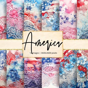 Papel Digital Americano, EUA, Liberdade, 4 de Julho, Vermelho, Branco, Azul, Estrelas e Listras, Americano, Plano de Fundo, Diário de Junção, Álbum de Recortes