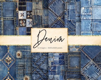 Denim Jeans Fabric Texture Digital Paper, Distressed Denim, Blue Jeans, Vintage Ephemera, Blue Pants, junk journal, scrapbook paper