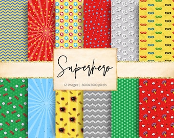 Superhero Digital Paper, Powers, Justice, Villain, Hero, Fight, Comics, Super Hero, Cartoons, Comic Book, Backgrounds, Scrapbook