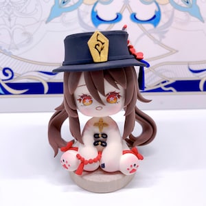 Genshin Hu Tao Clay Figure upgrade 3.0, Cute Version Of Cyno, Hydro Slime, Birthday Gift, Genshin Merch