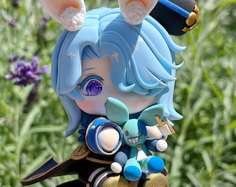Genshin Misa Clay Figure, Cute Version Of Misa, Hydro Slime, Birthday Gift, Genshin Merch