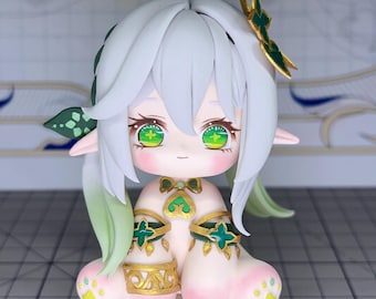 Genshin Nahida Clay Figure, Cute Version Of Nahida Figurine – Ultra-Light Clay Creation, Hydro Slime, Birthday Gift, Genshin Merch
