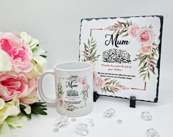 Personalized Islamic Mother's Day Rock Slate Frame Gift Set