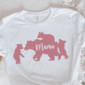Mama Bear and Three Baby Bears Shirt | Bear Lover Shirt | Baby Bear Shirt | Mother&#39;s Day Gifts | Funny Mom Gifts