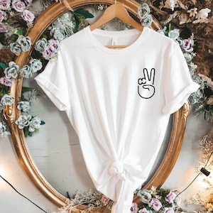 Peace Pocket Tees | Minimalist Tshirt | Peace sign T-Shirt | Love Shirt <3