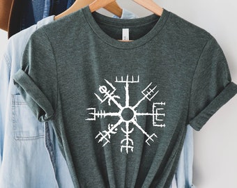 Vegvisir Shirt,  Norse Mythology, Icelandic, Nordic Icelandic Compass, Iceland Symbol, Iceland Travel Gifts, Runic Compass, Nordic Shirt