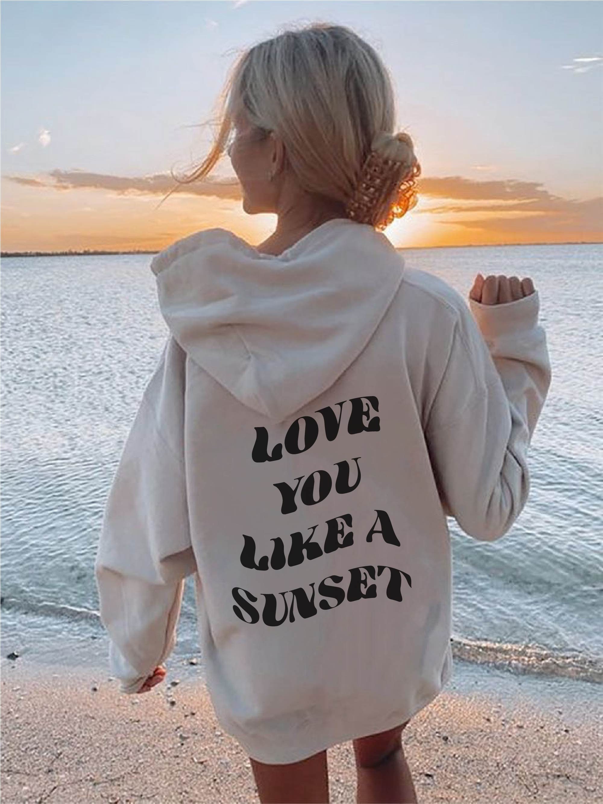 Feat sunset lover hoodie hot sale