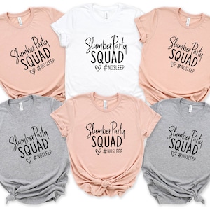 SlumberParty Squad Shirts, Birthday Shirt, Slumber Party Shirts, Girls Birthday Party Shirts, Teen Birthday Party, Sleepover Pajama Shirts