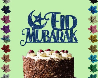 Adorno para tarta con purpurina para Eid Mubarak