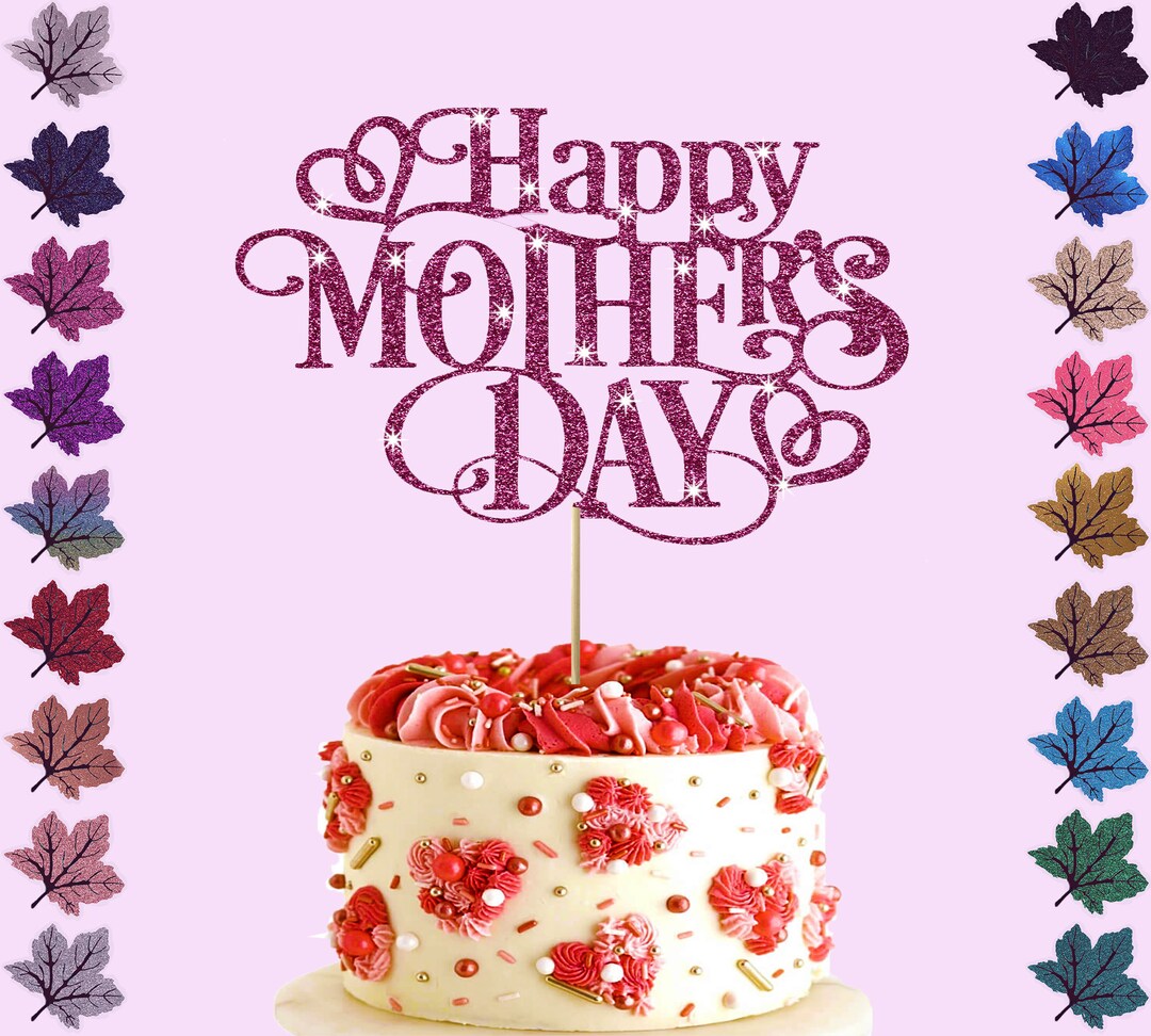 Happy Mother's Day Glitter Cake Topper - Etsy