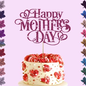 Happy Mother's Day Glitter Cake Topper