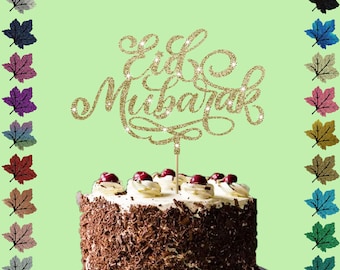 Adorno para tarta con purpurina para Eid Mubarak