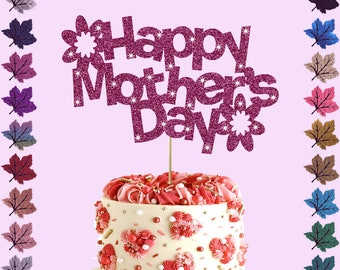 Happy Mother's Day Glitter Cake Topper