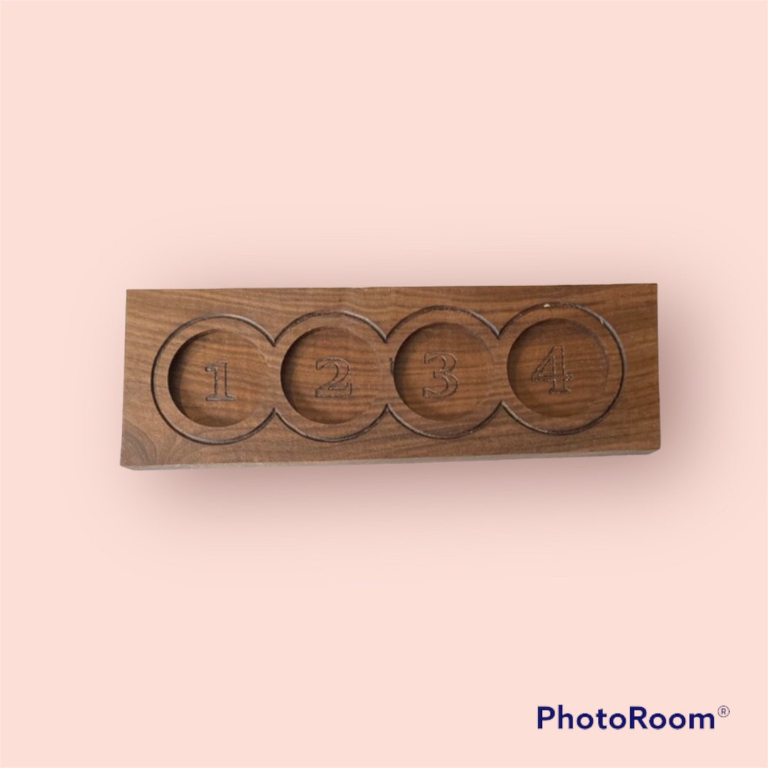 Walnut Candle Display Stand Wooden Candle Holder Flight Board Living