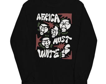Africa Must Unite Masks | Long Sleeve Shirt | Adult