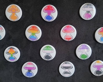 Pride Mushroom Pins!