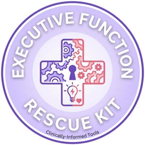 Kit de sauvetage pour fonction exécutive | Cahier d'exercices pour le TDAH paralysie, planificateur de dopamine, outils neurodivergents, thérapeute créé