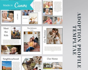 Adoption Profile Template | Modern Canva Layout (Digital)