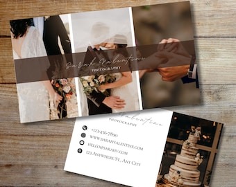 Photography Business Card Template, Minimalist Design (Canva Editable, Digital Download)