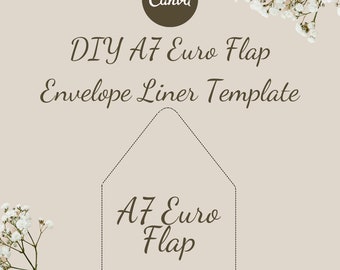 DIY A7 Euro Flap Envelope Liner Template for Canva (Digital Download)